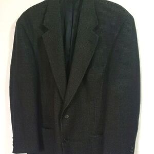 Blue and Gold Sport Coat with Classic Notched Lapel